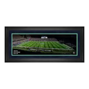 Seattle Seahawks Framed 10" x 30" Lumen Field Panoramic Photograph