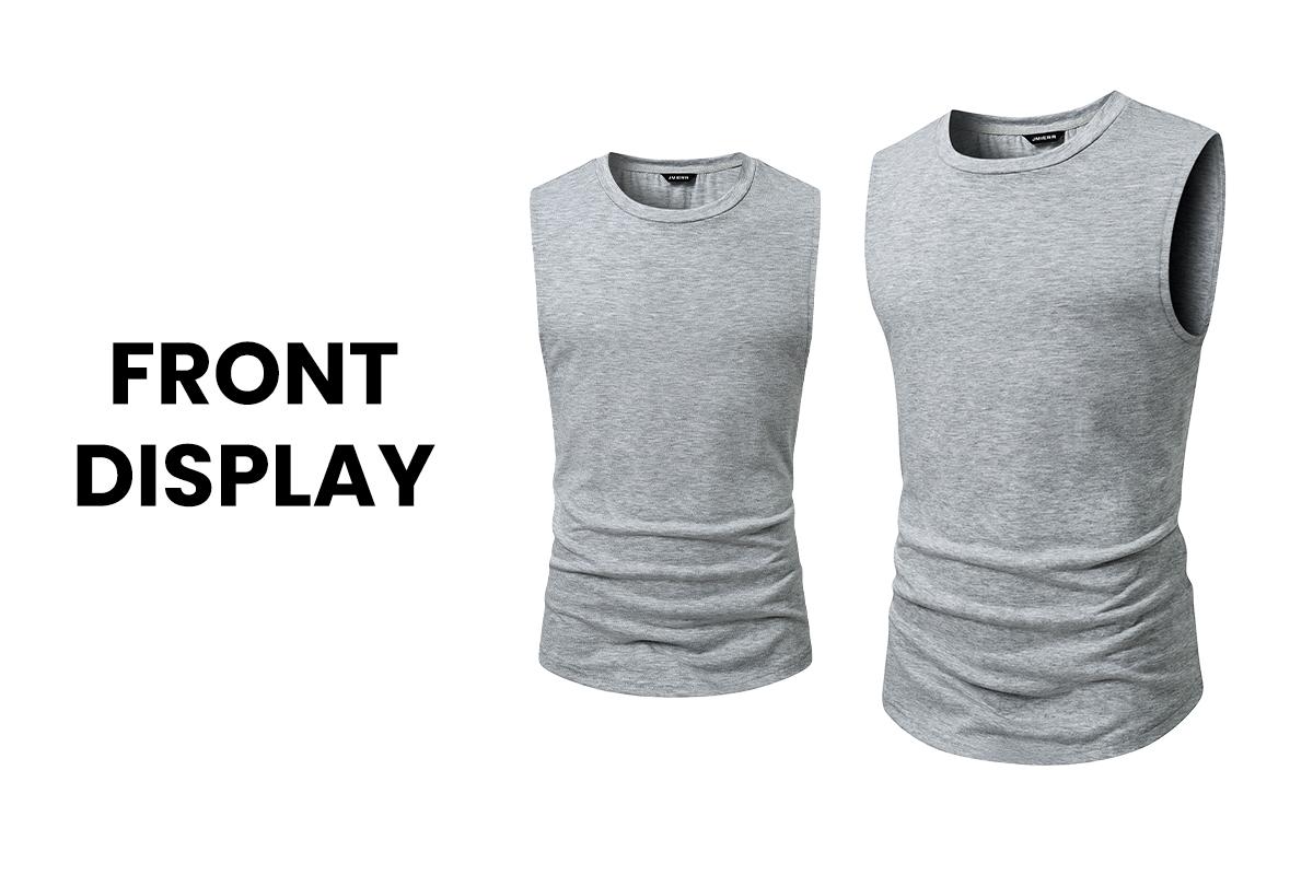 JMIERR Mens Drop Arm Tank Tops Gym Workout Sleeveless Muscle Shirts Cut Off Summer Tee Shirt