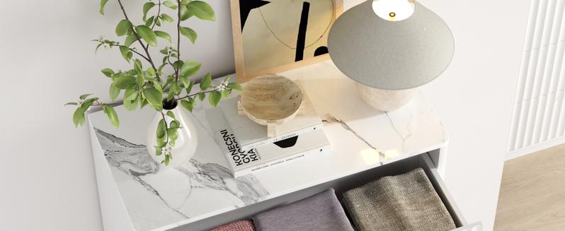 VOWNER Tall Dresser for Bedroom 5-Drawer Dresser 48" Tall Modern Chest of Drawers Wide Chest of Drawers Storage Drawers Storage Organizer for Closet Hallway Entryway White