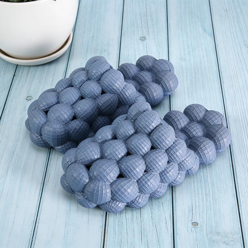 Lumubby Unisex Bubble Slide Summer "Poop Feeling" Grape Slippers Trendy EVA Anti Slip Home Massage Foot Soles for Bathing in the Shower Unisex Orange 3D Bubble Look Cloud like Comfort Footwear Women Shoe Soft