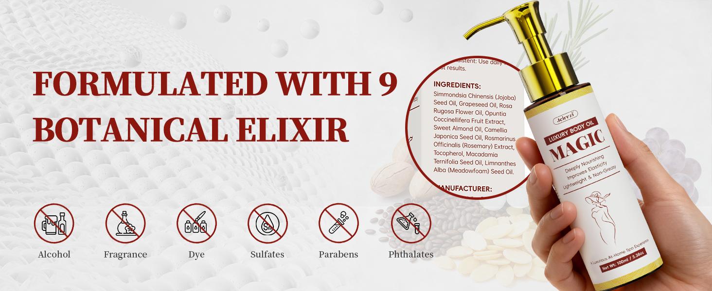 Jeirrzi Magic Body Firming Oil, Hydrating and Firming Body Oil for Skin With 9 Natural Ingredients, Luxury Spa Gifts for Women - 3.38 OZ