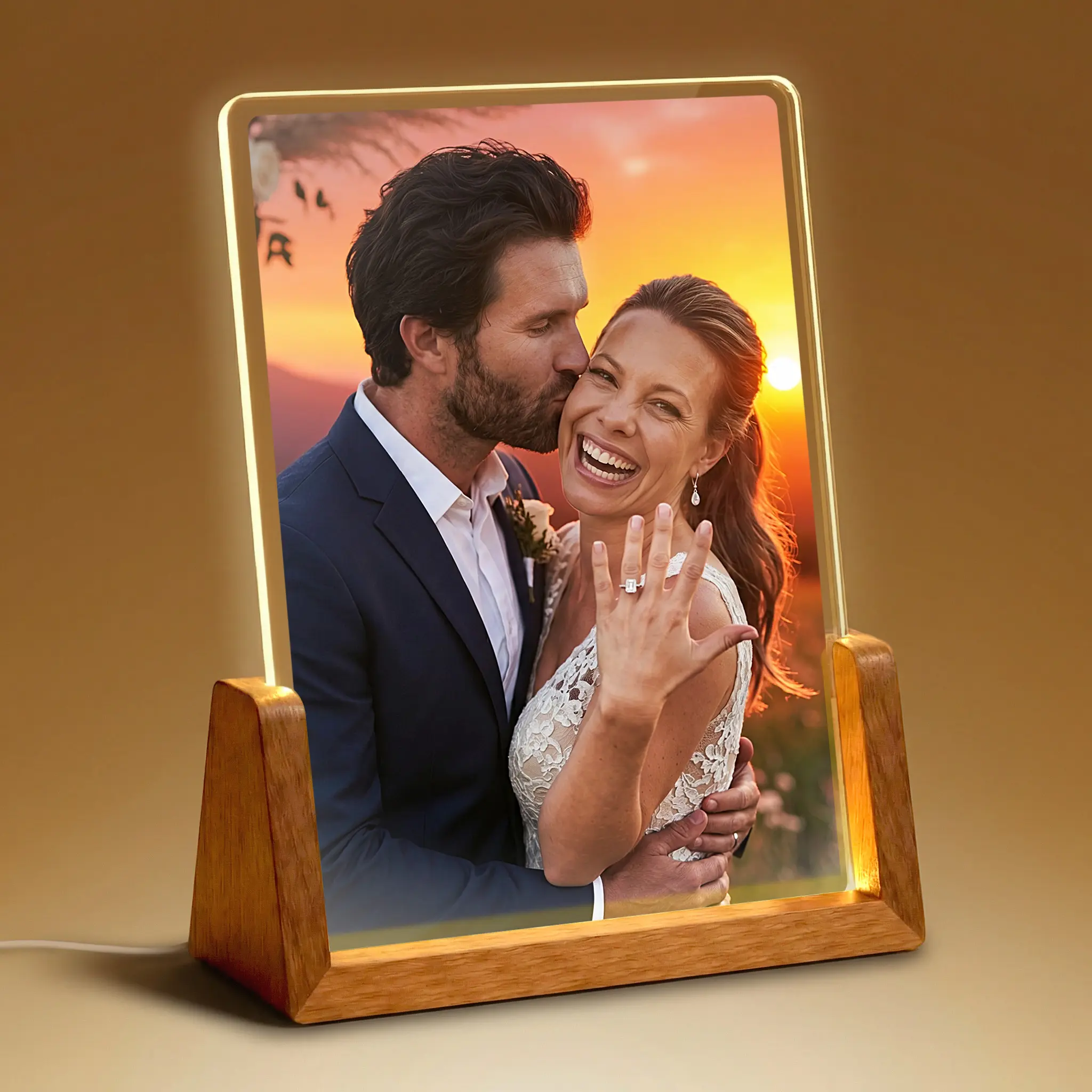 ArtPix 3D Personalized Acrylic Photo Plaque, Custom Picture Frame, 1" Thick Photo Block, Anniversary, Wedding & Birthday Gift