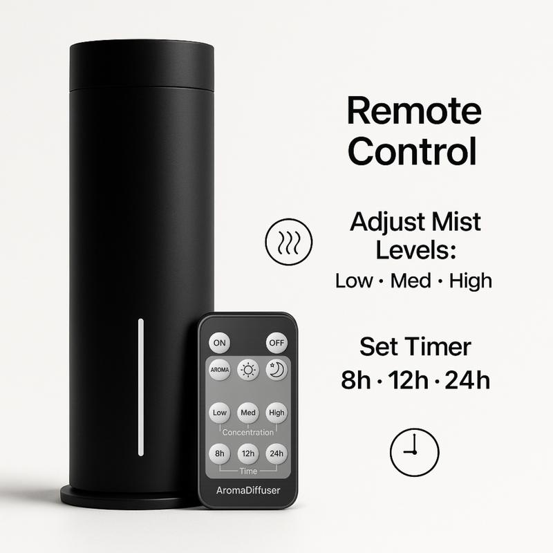 Whole-Home Cold-Air Aroma Diffuser, Covers up to 1,000 sq ft, Battery Rechargeable, Wi-Fi & Bluetooth Enabled, 24×10ml Essential Oils Included