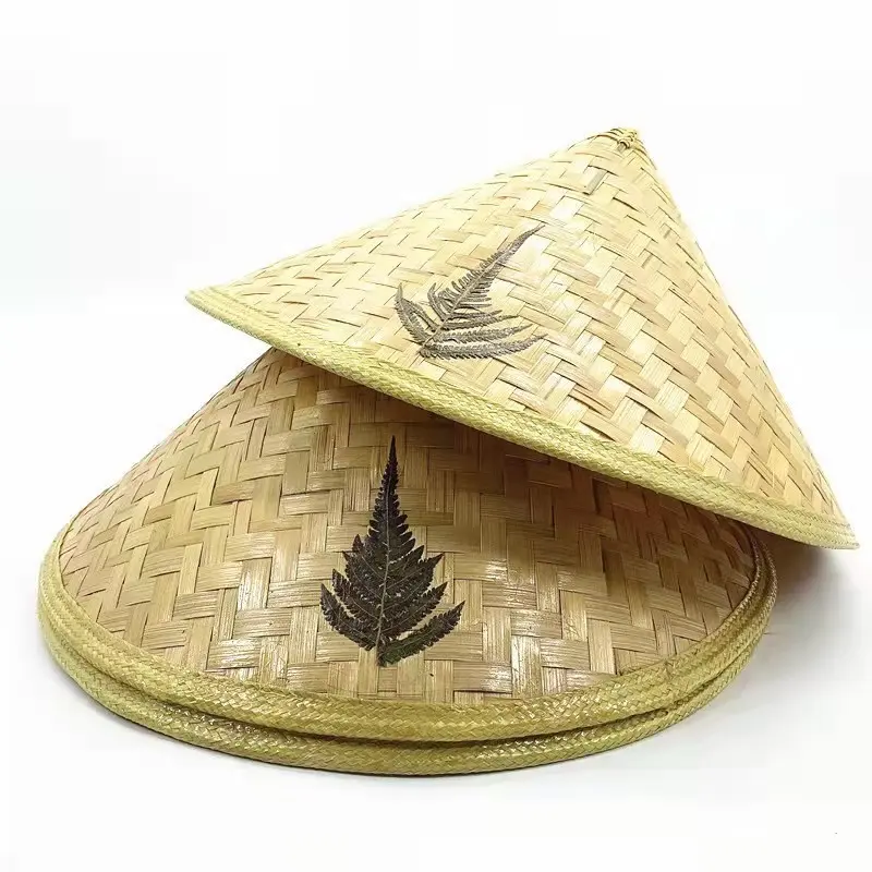 Bamboo hat bucket hat farmer hat rainproof fishing hat can be printed hat hat large brim breathable and light