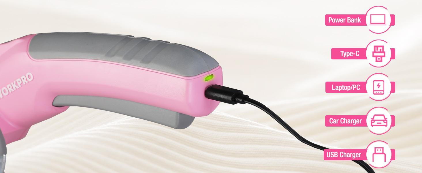 #JumpstartSale WORKPRO Cordless Electric Scissors, 4V Rechargeable Powerful Shears Cutting Tool for Fabric, Leather, Carpet and Cardboard, Power Rotary Cutters for Sewing, Scrapbooking, Crafting