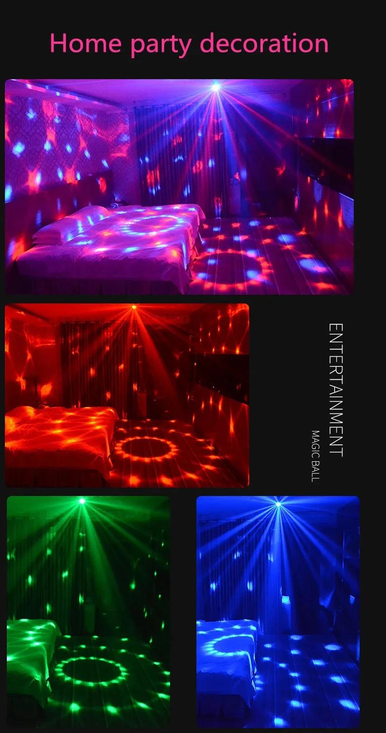 7 Colors Strobe Light Sound Activated Stage with Remote Control Disco Ball Lamps for Home Room Parties Kids Birthday Wedding Bar