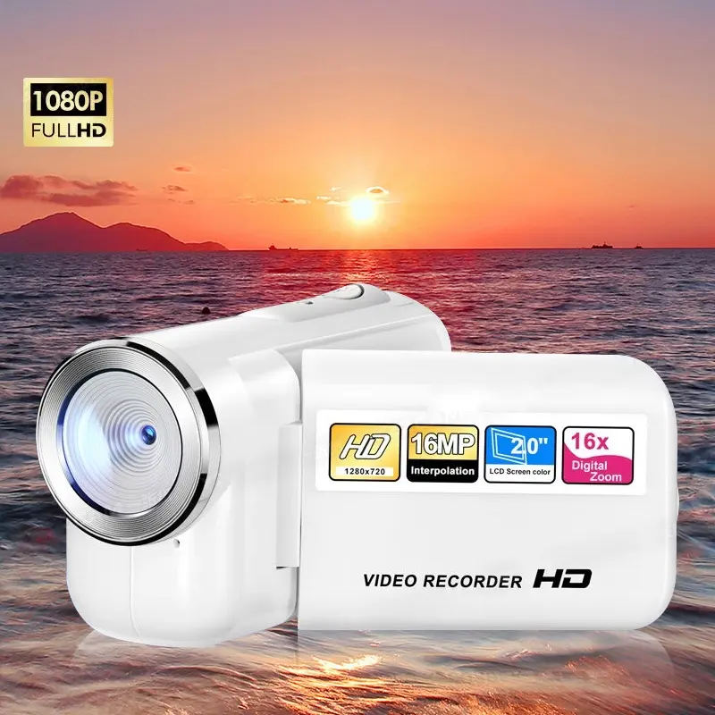 1080P Clear Imaging Digital Video Camera, Portable Handheld Compact Dv Camcorder, Professional HD Camera, 2.0 Inch Screen, 16x Digital Zoom