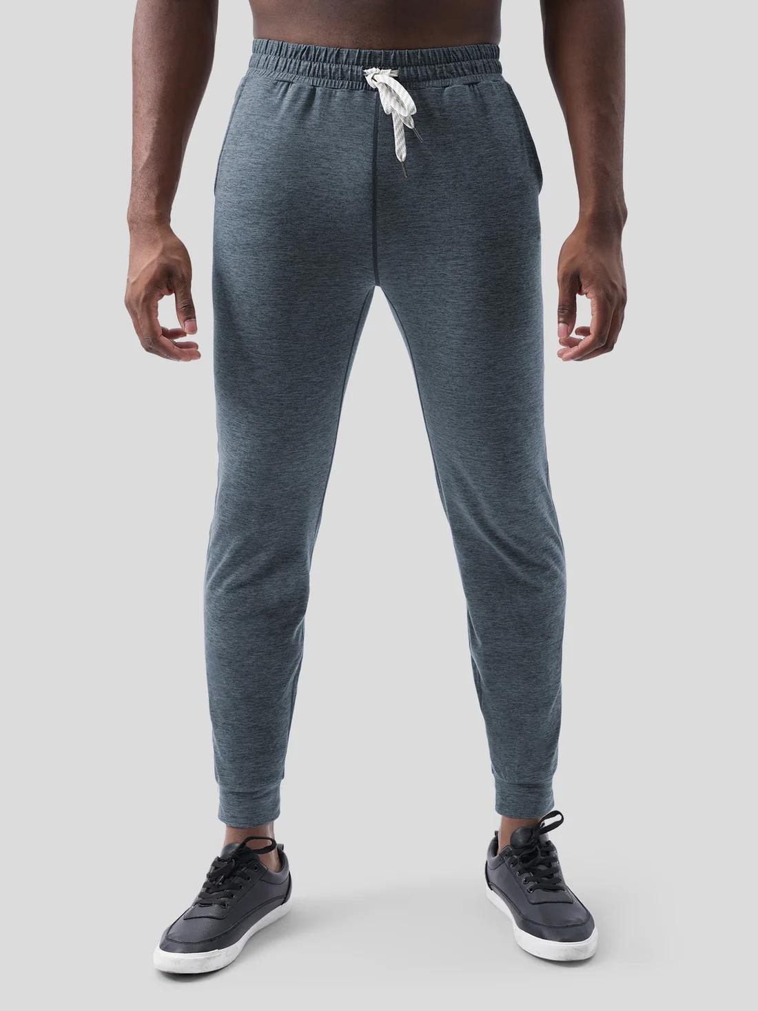 Fioboc Velou Zipper Pocket Jogger, Fleece Sweatpants with Elastic Waist, Moisture-Wicking, Breathable Athletic Tapered Pants for Workout & Running Fitness