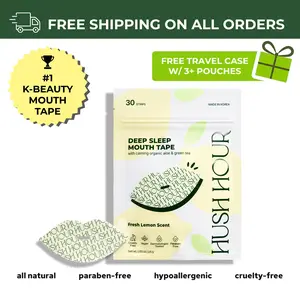 HUSH HOUR Mouth Tape - Rest Recovery - Organic Green Tea - Skincare Tool - Lip care Jawline Contour Tape