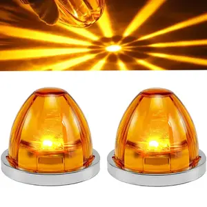 2PCS LED Watermelon Lights Truck Car Side Marker Light pick up Truck Clearance Lamp Turn Signal Indicator Lamp for Lorry Trailer