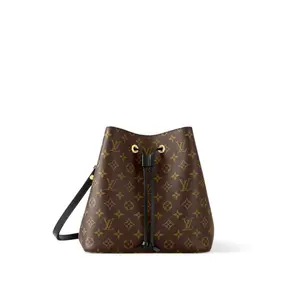Pre-owned Louis Vuitton NéoNoé Monogram Black Bucket Bag with Drawstring | Shoulder & Crossbody Handbag