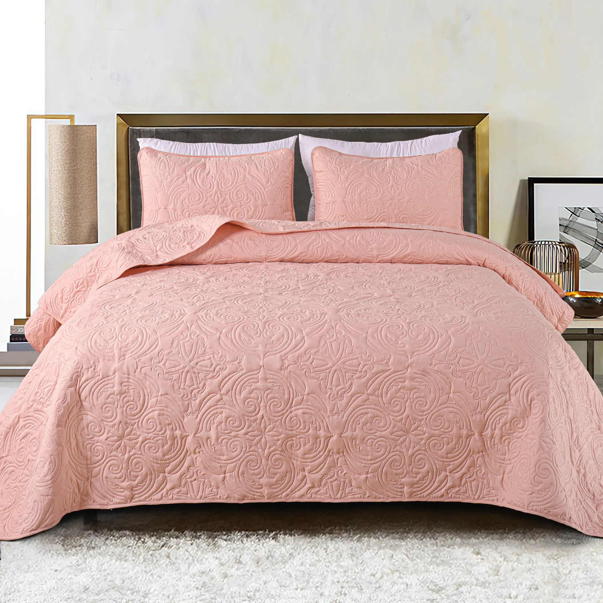 【Back to School】Exclusivo Mezcla Quilt Bedding Set, Lightweight Vintage  Quilts with Pillow Sham, Soft Bedspreads Coverlets for All Seasons
