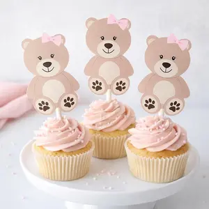 Teddy Bear Cupcake Toppers, Teddybear Cupcake Toppers