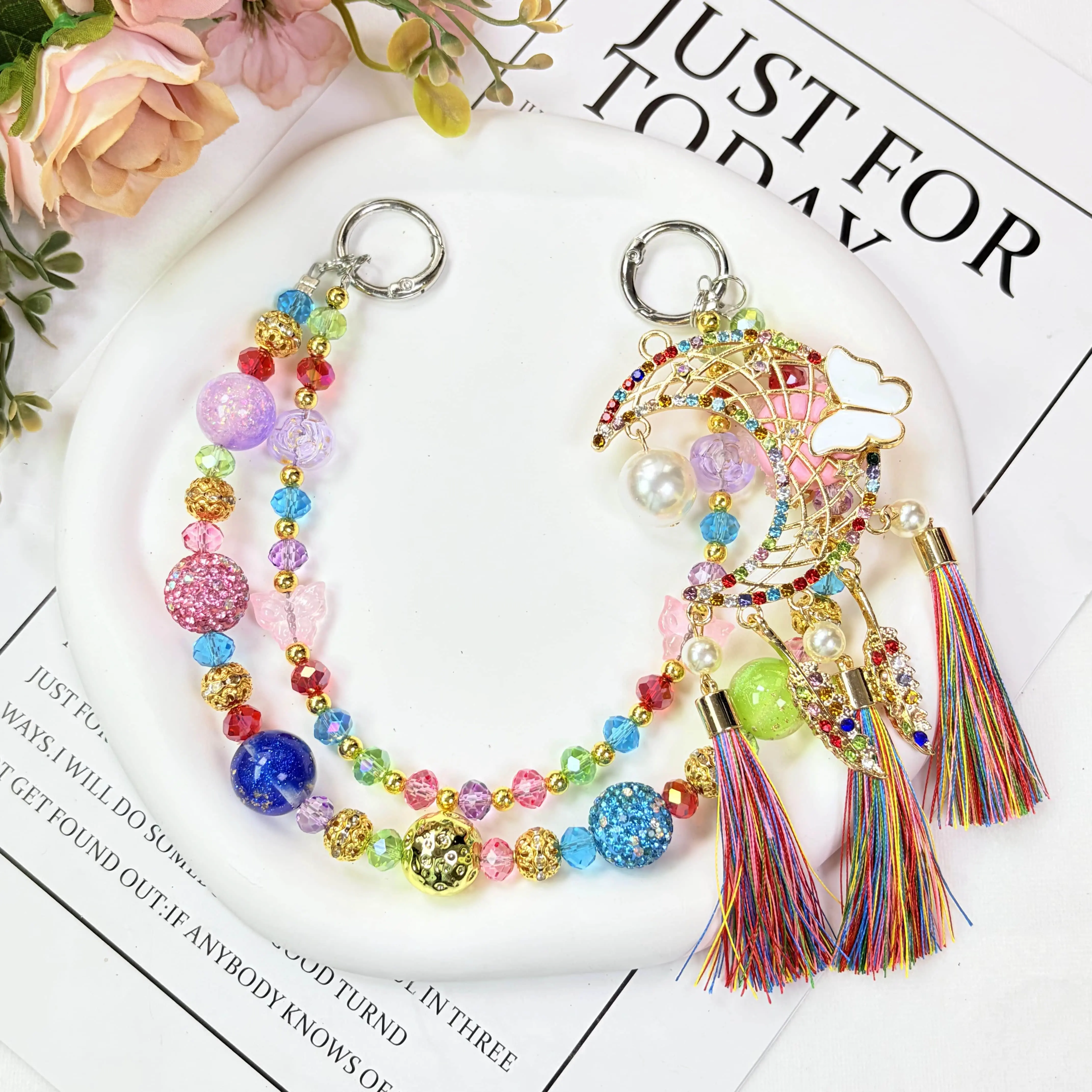 Dreamcatcher Style Bag Charm,Delicate Handbag Pendant Accessory for Women, Detachable Bag Charm,Pretty Holiday Gift,Ideal Birthday Gift for Girls & Women,Summervibes