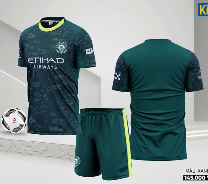 Customizable Green Soccer Jersey Set for Adults – Breathable Football Uniform with Optional Name & Number