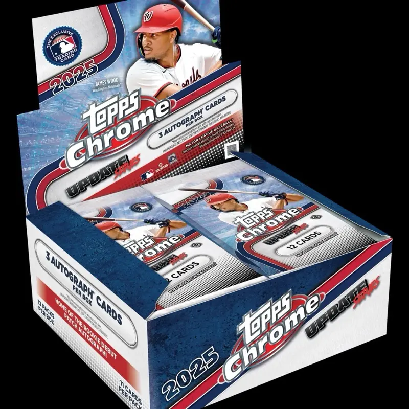 One pack only 2025 Topps Chrome Hobby JUMBO MLB Baseball  Box - 3 Autographs   Exciting Unboxing Experience  Dive into the 2025 Topps Chrome Update JUMBO MLB Baseball Factory Sealed Hobby Box. This box is packed with excitement, featuring 3 autographs
