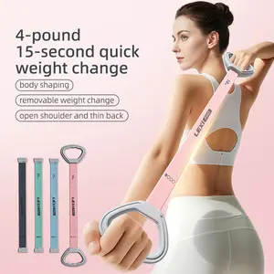 LEXI Multi Level Adjustable Resistance Band 10LB-25LB with Ergonomic Grips for Yoga Stretching Shoulder Training and Home Fitness Shaping