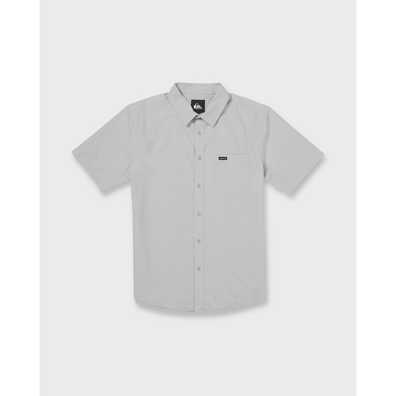 Quiksilver , Ridgeport Tech Classic UPF Short Sleeve Shirt , Men's Stretch Fit Chest Pocket , Sun Protection Beige Top