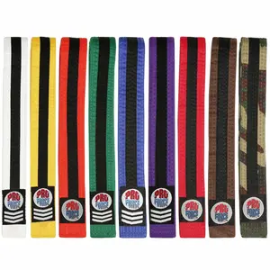 ProForce II 1.5 inch Double Wrap Black Stripe Karate Belt