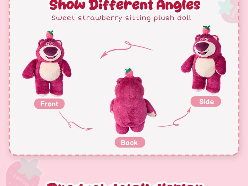 MINISO Disney Lotso Plush Toy - The Cutest Sitting Bear for Cozy Vibes & Decor,Official,So Sweet!