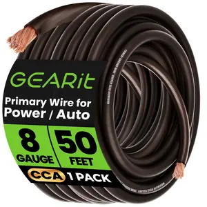 8 Gauge CCA Electrical Power Ground Wire, 50 Feet 8 Gauge CCA Electrical Power Ground Wire, 50 Feet