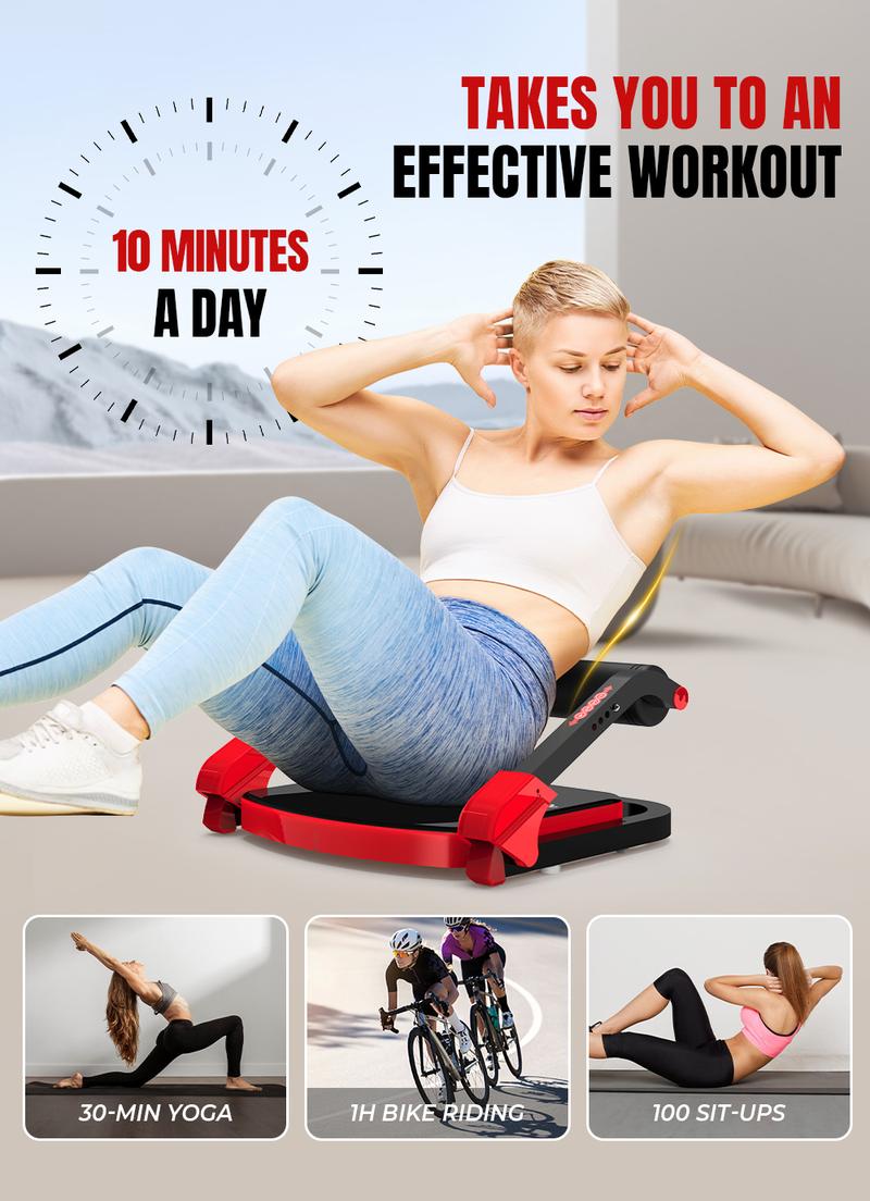 Relifesports Sit-Up Exercise Equipment Ab Core Trainer, Ab Crunch Machine Roll-up Machine, Abdominal Workout Machine for Home Gym, Core Ab Exercise System Trainer, Ab Workout Equipment for Home Exercise