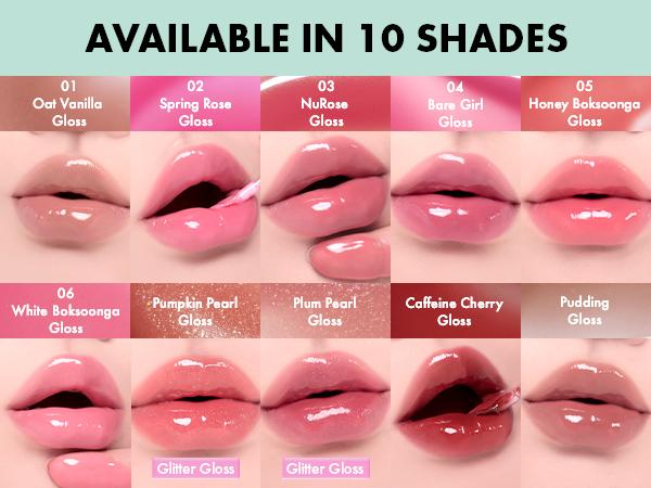 [AMUSE Seoul Official] Jel-Fit Tinted Lip Gloss | 10 Shades, High-Shine, Lipstain, Plumping, Ultra-Glossy Finish, Peptides & Cica PDRN