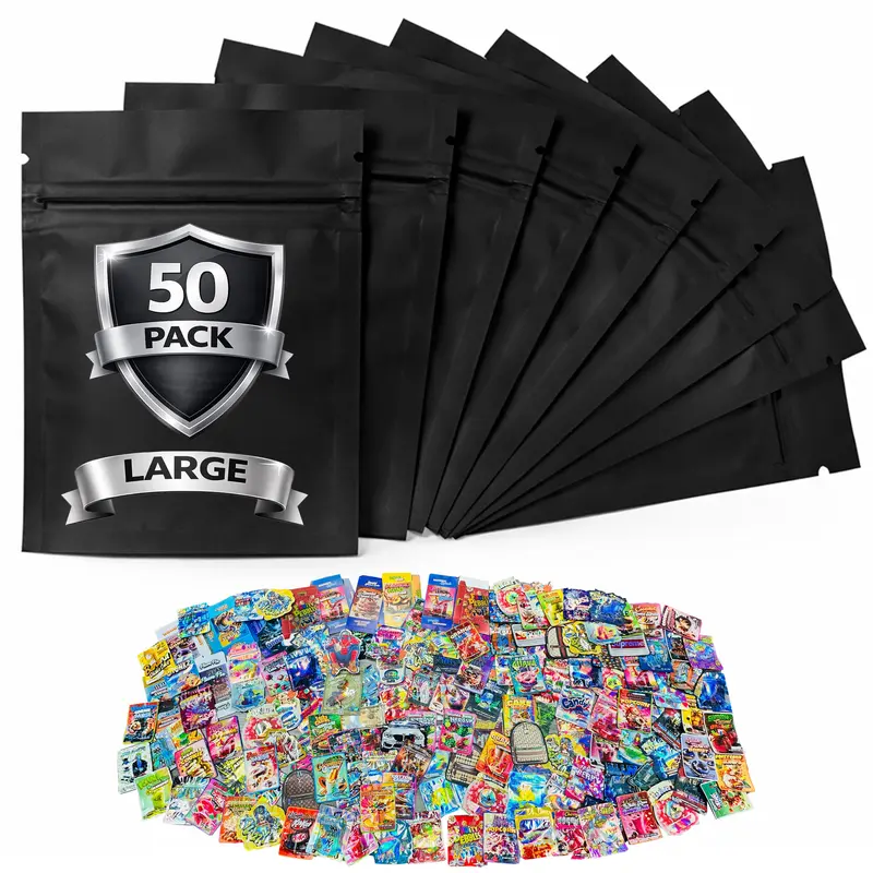 50 Pack Large 6" x 8" Assorted Decorative Storage Pouches