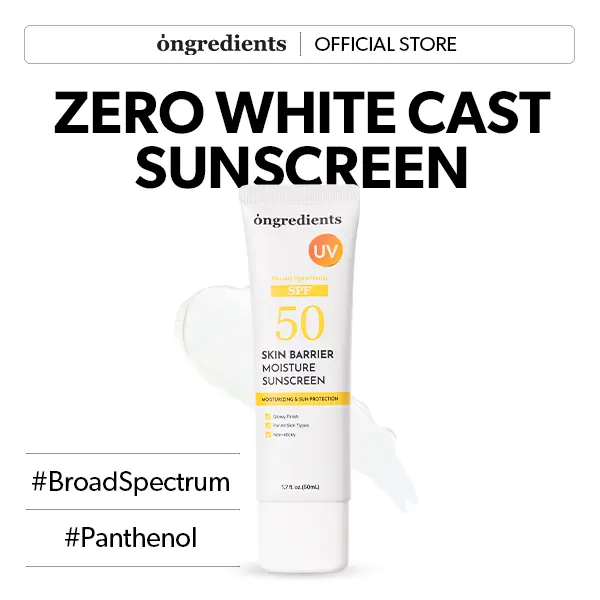 [Ongredients Official Shop] Skin Barrier Moisture Sunscreen Broad Spectrum SPF 50, Facial korean sunscreen 50ml / 1.7 fl. oz
