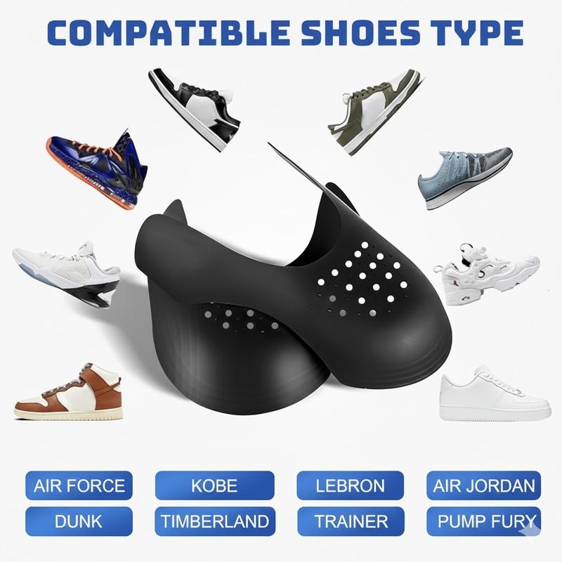 10 Pairs Crease Protectors for Sneakers Shoe Crease Protector No Creases for Air Force Jordan Dunk Low Men's 7-13 Women 5-9 Silicone Toe Box Shields