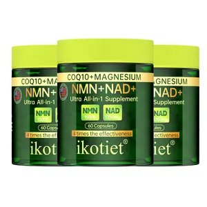 IKOTIET NMN Resveratrol Magnesium Complex Dietary Supplement - Men's Healthcare Edible Multivitamin, Supports Cellular Energy & NAD+ Levels, Enhances Memory, Boosts Immunity, Provides Vitamin Vitality, Repairs DNA