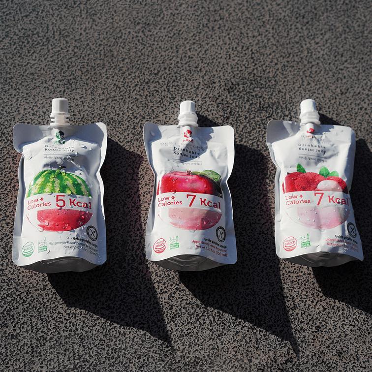 JELLY B Drinkable Konjac Jelly Lychee Flavor 10 Packs of 150ml Healthy Natural Foods High Fiber Korean Snack