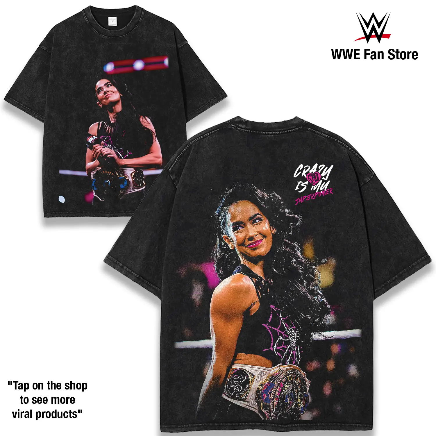 Menswear AJ Lee Crazy Is My Superpower Vintage Wash Cotton