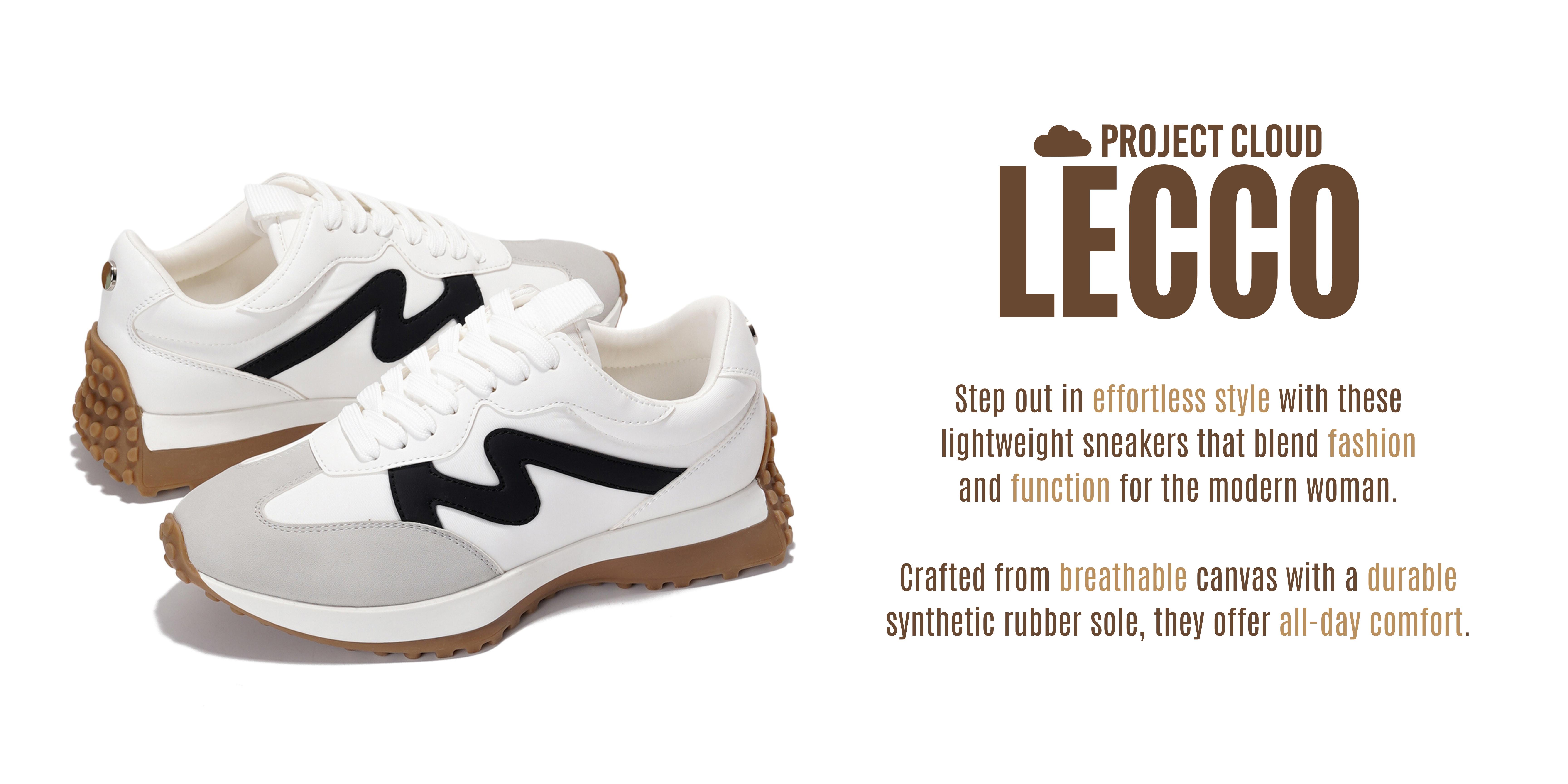 Project Cloud Women's | Canvas Upper Sneakers for Women | Memory Foam | Lightweight | Non-Slip - Lecco