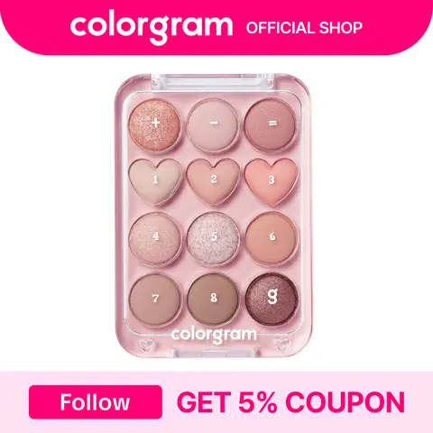 Colorgram Pin Point Eyeshadow Palette – 12 matte & glitter shades for daily k-drama inspired eye makeup I summervibes