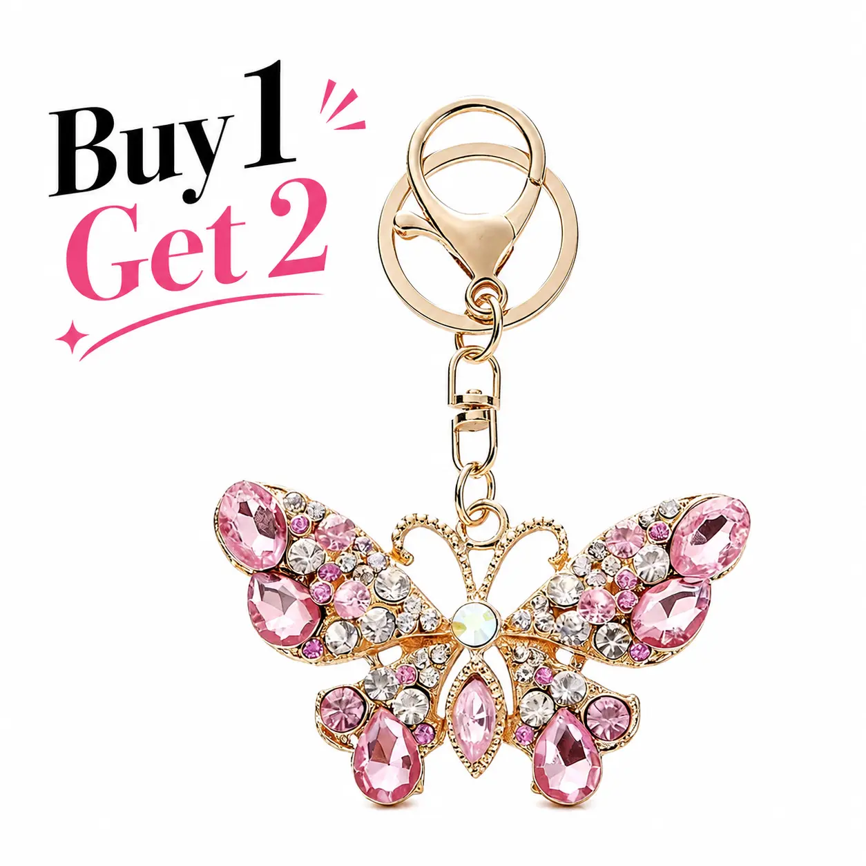 Buy 1 Get 1 Free! Other 2026 New Butterfly Keychain Key, Cute Bag Charm, Multiple Styles Women's Purse Accessory, Graduation & Mom Gift for Purse