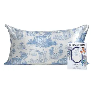 Bridgerton x Kitsch Satin Pillowcase in Garden Toile - King