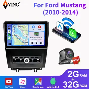 IYING Android 13 Car Stereo for 2010-2014 Ford Mustang 10 Inch Touchscreen with Wireless CarPlay Android Auto GPS/WiFi/Bluetooth/Mirror Link/Backup Camera