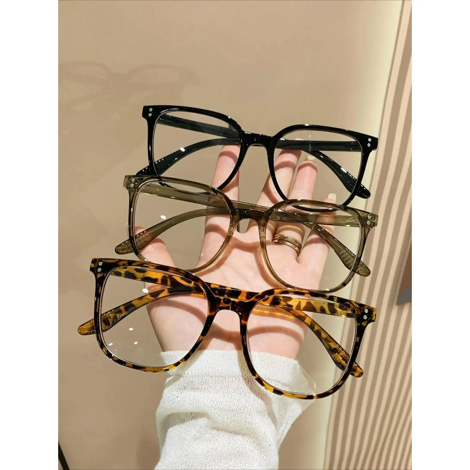 Unisex 2026 Summer Minimalist Stylish Square-Frame Lightweight Durable Glasses - Plastic 1-Size Functional Sports & Daily Use Eyewear, Stylish Square Frames