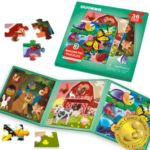 QUOKKA Magnetic Puzzles for Kids Ages 4-6 - 36 Pieces Puzzle - Insects & Animals Toddler Travel Toys