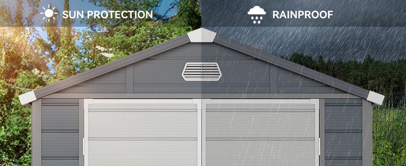 YITAHOME 6.3x6.2FT Outdoor Resin Storage Shed w/o Floor, All-Weather Plastic Shed with Lockable Doors, Window & Vents, Plastic Tool Shed for Backyard, Patio, Poolside, Lawn, Dark Gray YITAHOME 6.3x6.2FT Outdoor Resin Storage Shed w/o Floor, All-Weather Plastic Shed with Lockable Doors, Window & Vents, Plastic Tool Shed for Backyard, Patio, Poolside, Lawn, Dark Gray