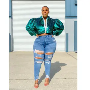 Tidal Vibes Large Denim Trousers for Women