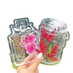 40PCS Random Pattern Clear Dried Flower Bookmarks,DIY Bookmarks, Glassware Personalized Stickers, NaturalFlower Bookmarks, Bookmark Stickers, Bookmark Crafts