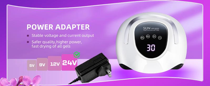 LadyMisty 268W UV LED Nail Lamp, Professional Nail Polish Curing Lamp with 4 Timers, Automatic Sensing Nail Art Tools, 57 Lamp Beads, For Home Salon