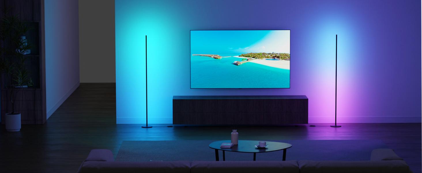 Lepro OE1 AI Smart Floor Lamp, LED RGBW Corner Lamps Compatible with Alexa Lepro OE1 AI Smart Floor Lamp, LED RGBW Corner Lamps Compatible with Alexa