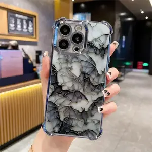 Dyed bat pattern electroplated four-corner airbag shockproof and anti-drop phone case. Suitable for iPhone 17 Pro Max, 16/15/14/13/12/11 Pro Max, and Samsung S25, S24, S23 (airbag shockproof transparent protective case).