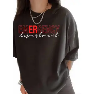 Cotton Healthcare Nurse Tee – Unisex ER RN Emergency Room Casual T-Shirt