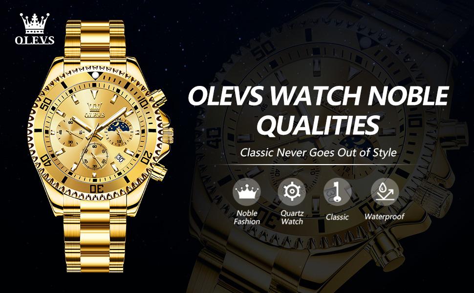 OLEVS Mens Diamond Business Dress Analog Quartz Stainless Steel Waterproof Luminous Date Two Color Luxury Casual Watch OLEVS Mens Diamond Business Dress Analog Quartz Stainless Steel Waterproof Luminous Date Two Color Luxury Casual Watch