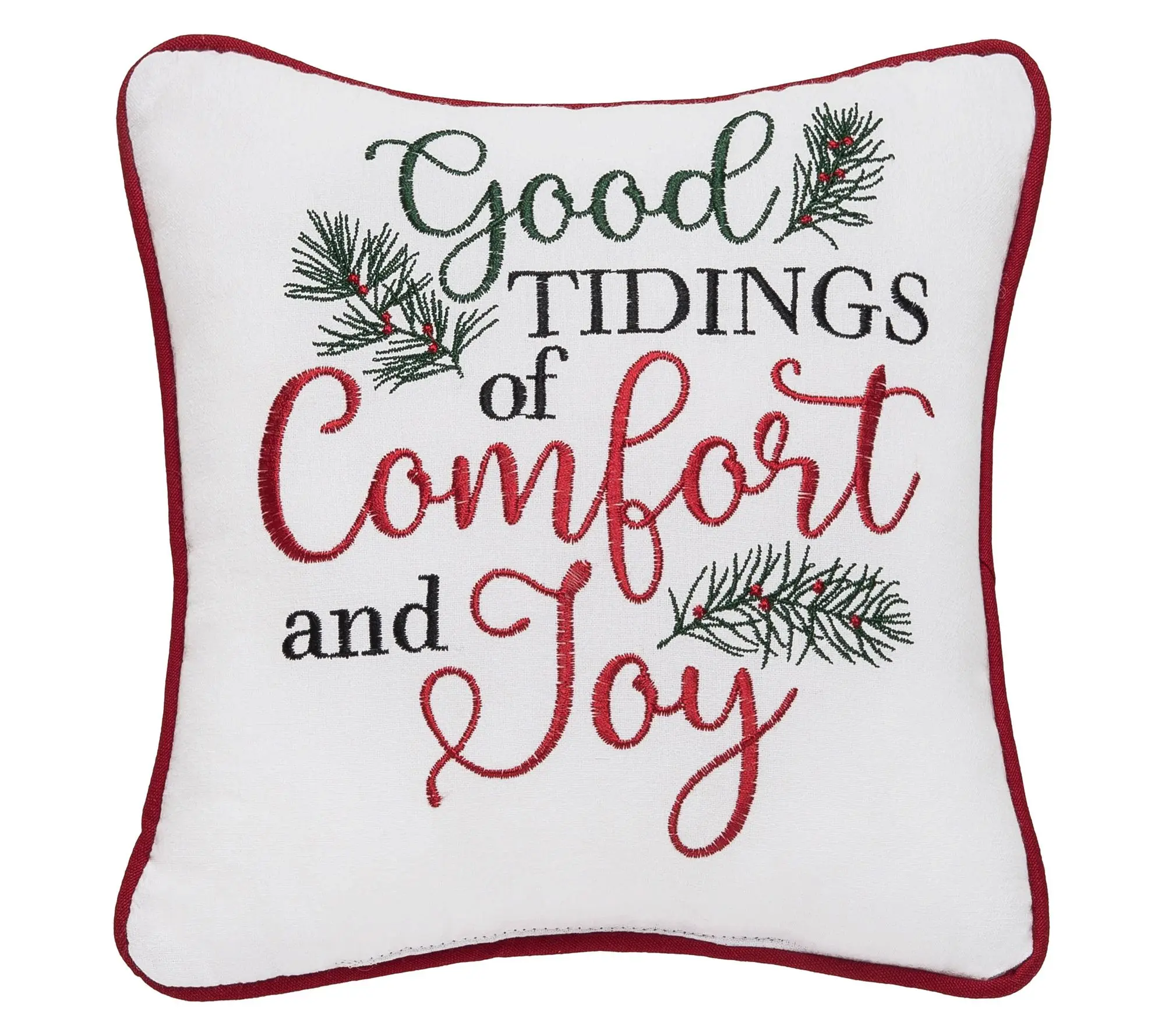 Tidings of Comfort & Joy Pillow by Valerie