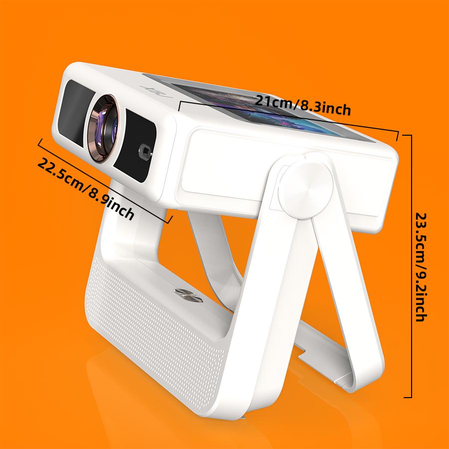 [800ANSI/Google Play Store/Touchscreen Control] 4K Decoding Outdoor Smart Projector with WiFi6 and Bluetooth, Multiple Apps, Portable Projector, XBJ 1280P Audio, Mobile Movie Home Use [300-inch Display]